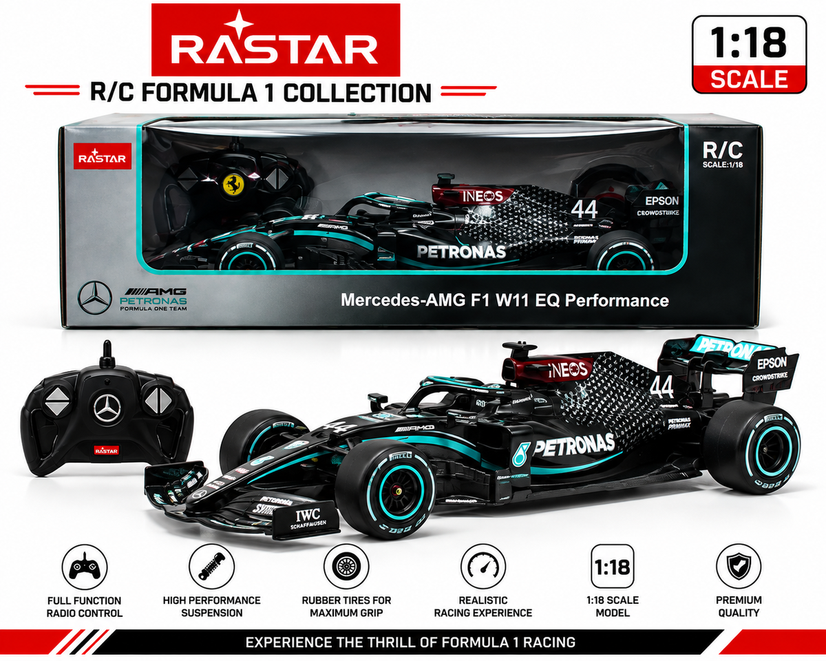 RASTAR 1:18 RC Formula 1 Racing Car | F1 W11 #44