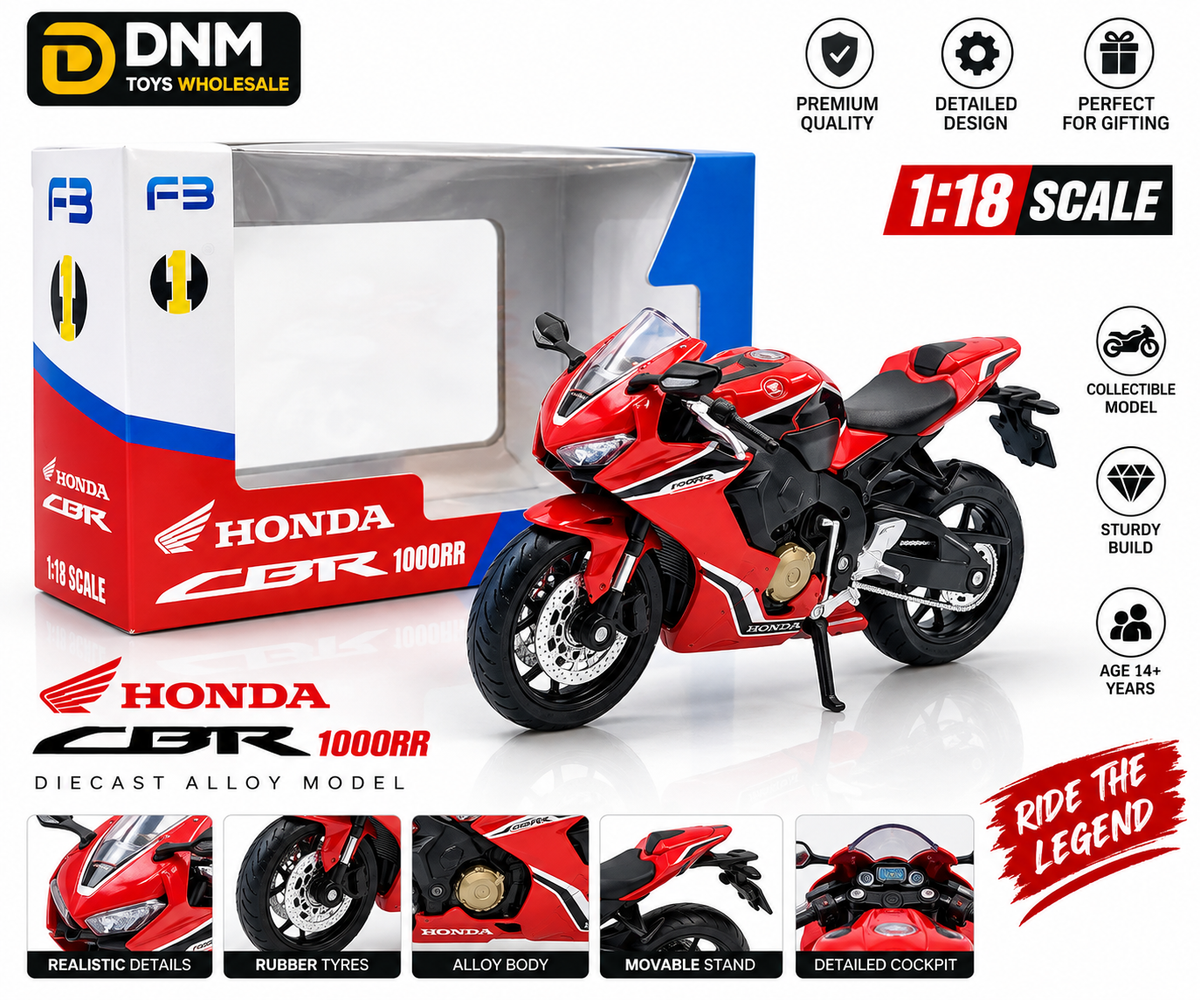1:18 Honda CBR 1000RR Red Diecast Motorcycle Model | DNM Toys Wholesale