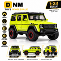 CZ117E-YELLOW-124 1:24 Yellow RC Off-Road Alloy Car with Lights | Die-Cast Toy SUV