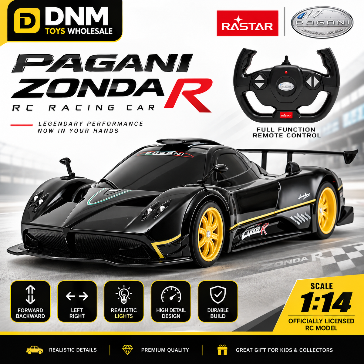 RASTAR Pagani Huayra RC Car 1:14 Scale | DNM Toys Wholesale