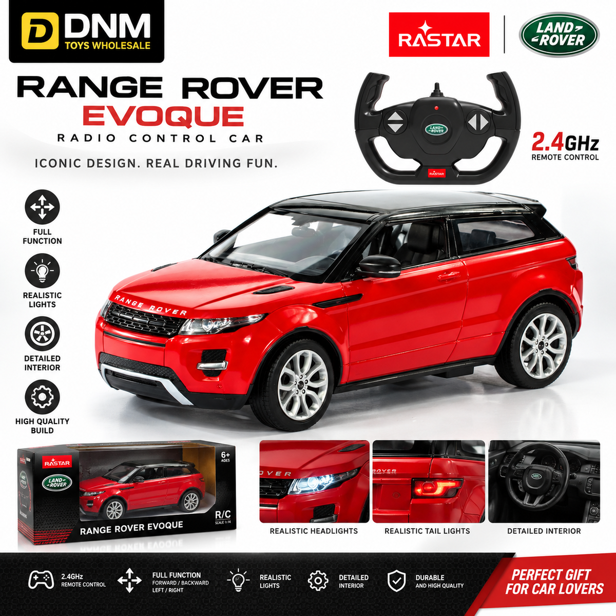 Rastar Range Rover Evoque 1:14 RC Car – Red