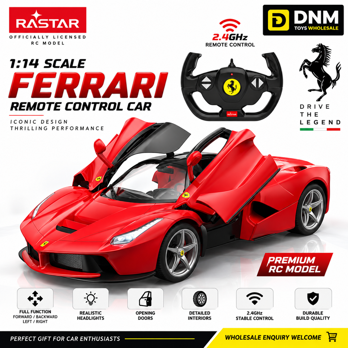 RASTAR Remote Control Sports Car Red | DNM Toys Wholesale