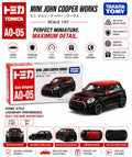 Tomica AO-05 Mini John Cooper Works Diecast Premium Toy Car Model in 1:57 Scale