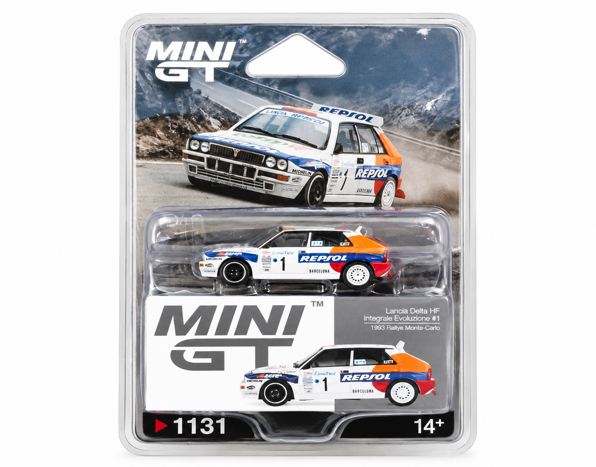 MINI GT Lancia Delta HF Integrale Evoluzione #1 1993 Rallye Monte-Carlo 1:64