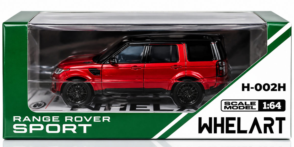 H-002H-RED-164 = WHELART Range Rover Sport 1:64 Red Die-Cast Model | H-002H