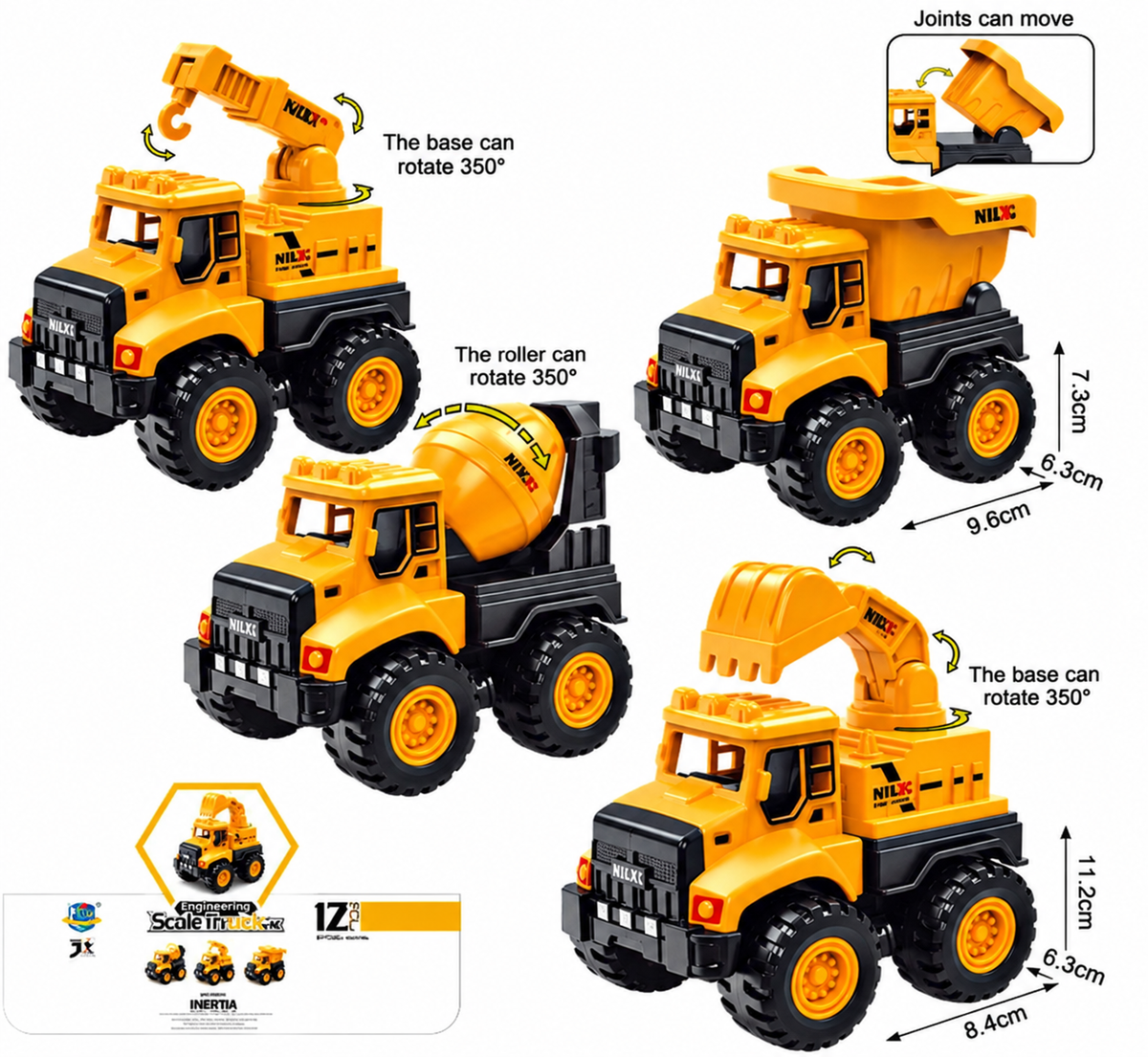 MCT-001 = Mini Construction Vehicle Toy | Engineering Truck