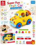 Hola Fruit Car Shape Sorter Toy 18–36 Months – Musical Moving Car with Fruit, Colour & Shape Learning