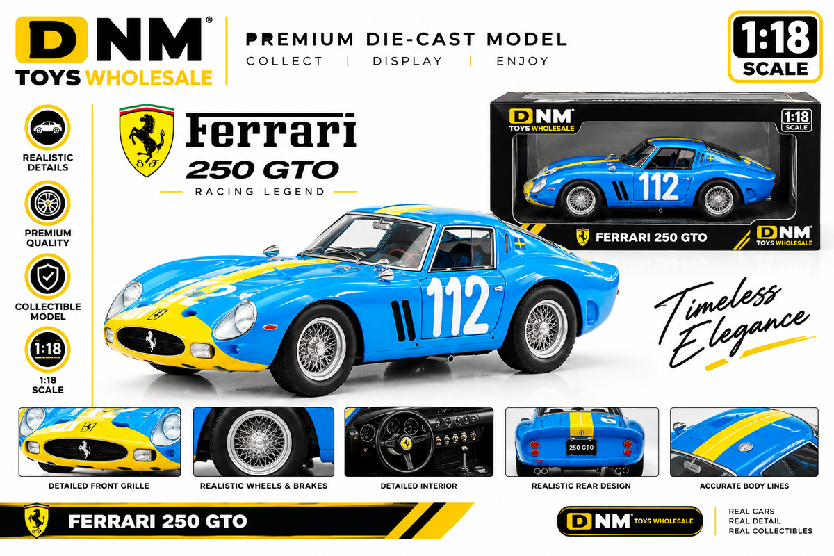 DNM-GTS-112-BLU GT Spirit Blue Classic Racing Car Model 1:18 Scale Collectible Diecast