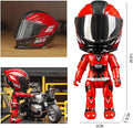 Sparkerz 2-in-1 Transforming Helmet Toy | Die-Cast Metal Racer Mini Figure | Motorcycle Action Collectible Rider Toy (Red) (Helmet Rider)