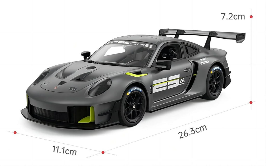 Rastar Porsche 911 GT2 RS Clubsport 25 1:18 Scale RC Assembly Model Kit | DIY Plastic Racing Car with 2.4GHz Remote Control | Porsche Model Car for Collection & Display
