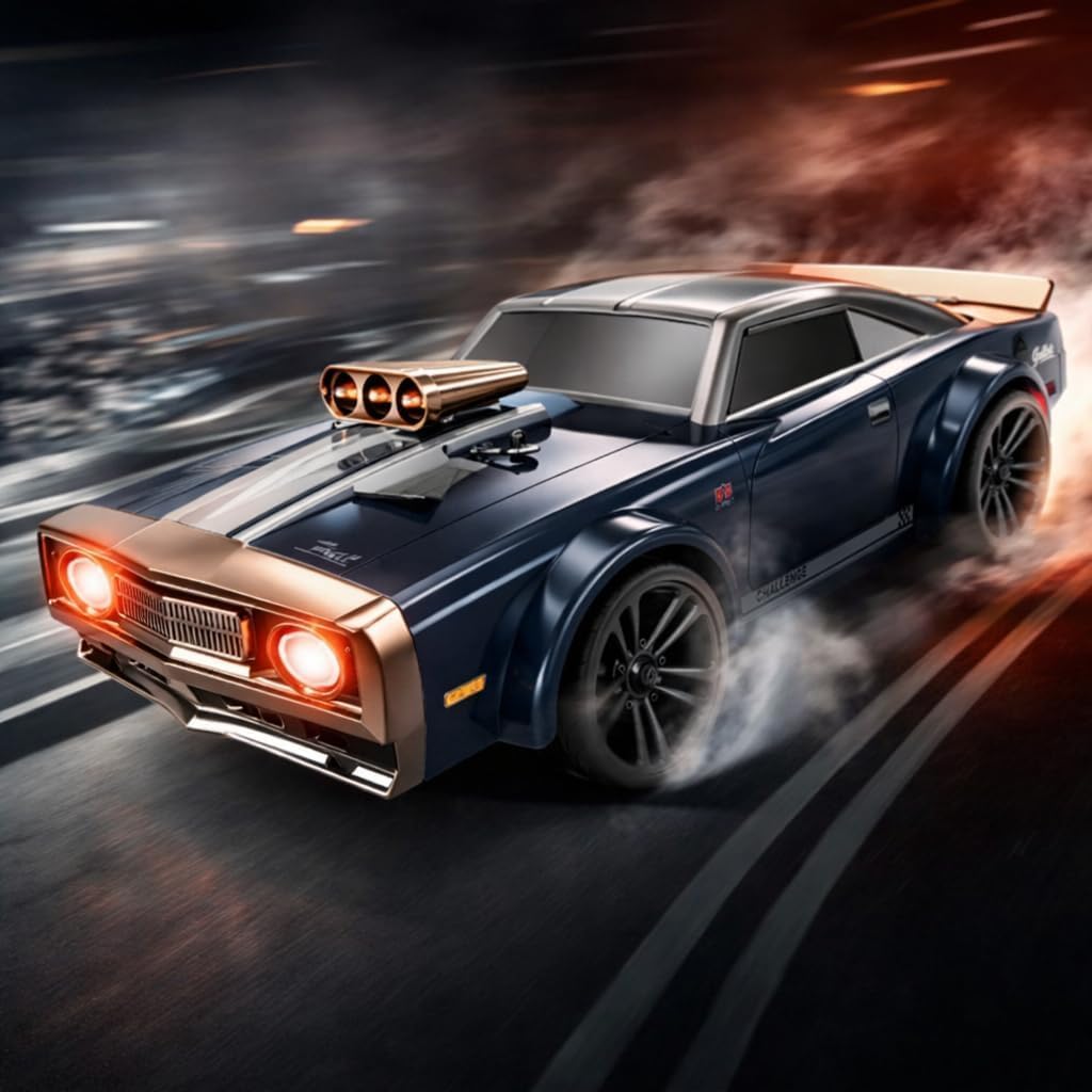 SCY 16303 1:18 Scale Hurricane RC Muscle Car – High-Speed Ready-To-Run Remote Control Racing Car