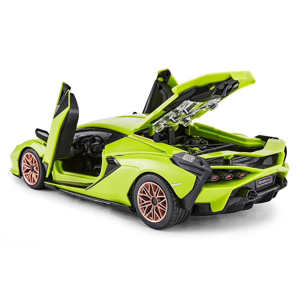 Rastar Lamborghini Sian FKP 37 1:18 Scale RC Assembly Model Kit | DIY Plastic Remote Control Sports Car with 2.4GHz R/C | Model Building Kit for Collection & Display