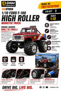 FMS Ford F-100 High Roller Monster Truck 1:10 Scale 4WD RTR RC Car