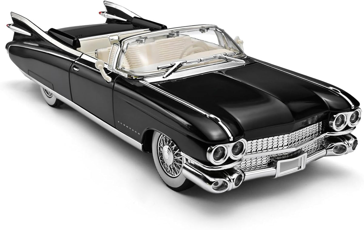 Cadillac Eldorado 1959 Convertible 1:24 Scale Classic Car Model – Red Vintage Diecast Collectible