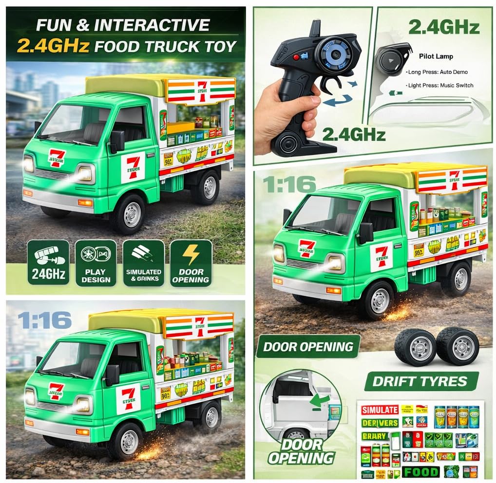 LAND 1:16 Scale 2.4GHz Remote Control Urban Transport & Food Truck Series