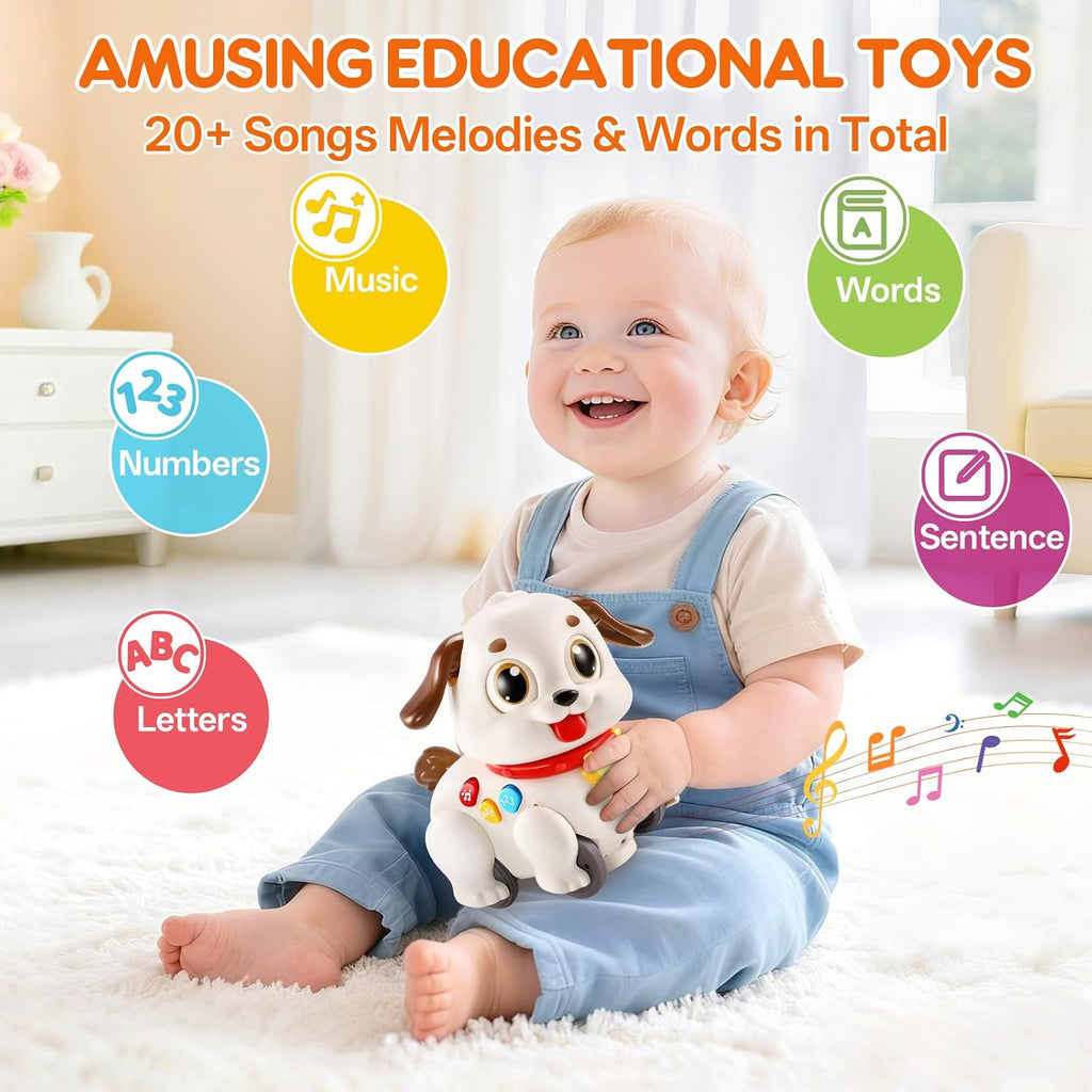 Hola Pull Along Learning Puppy 6–36 Months – Baby Toy with Lights, Music, Numbers & Shapes