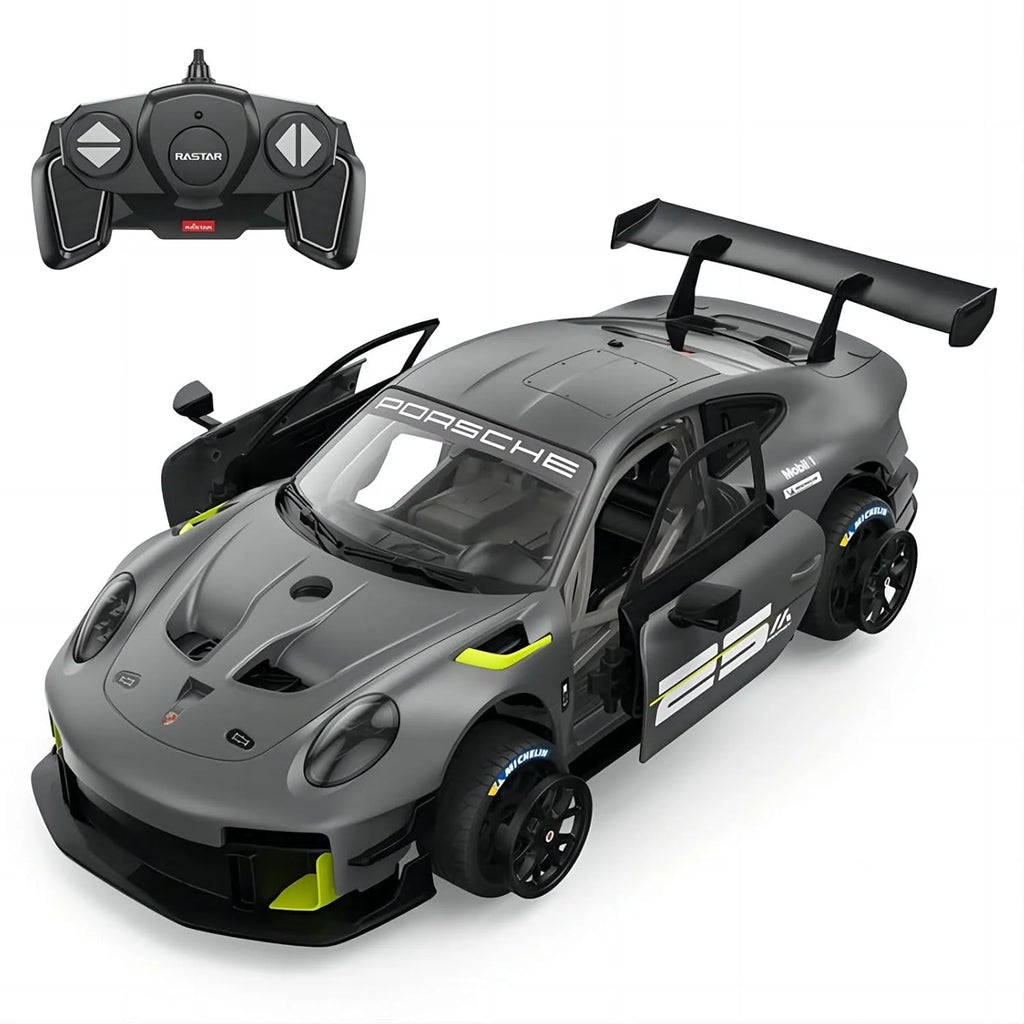 Rastar Porsche 911 GT2 RS Clubsport 25 1:18 Scale RC Assembly Model Kit | DIY Plastic Racing Car with 2.4GHz Remote Control | Porsche Model Car for Collection & Display