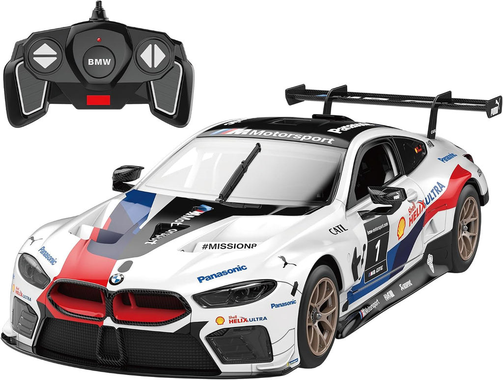 Rastar BMW M8 GTE 1:18 Scale RC Assembly Model Kit | DIY Plastic Racing Car with Remote Control | BMW Motorsport Model Car for Collection & Display