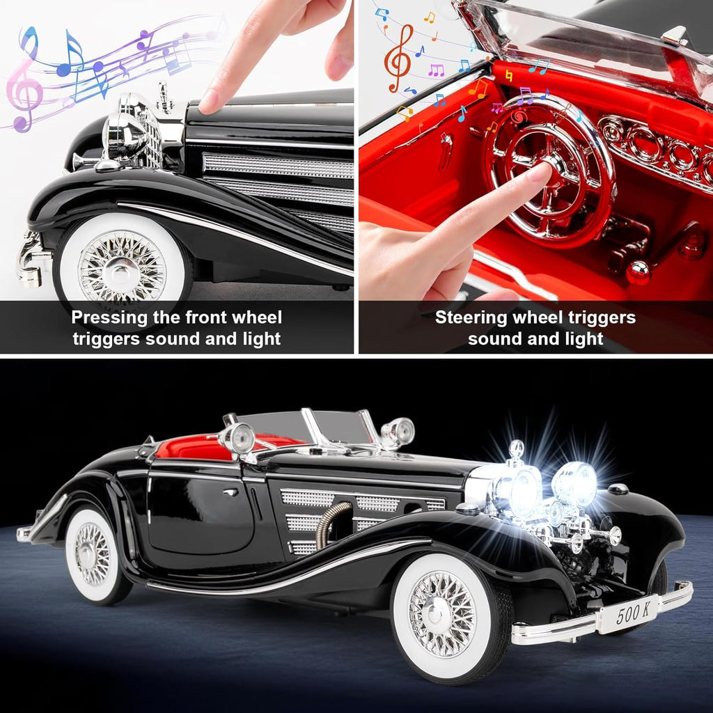 Classic Vintage Alloy Car Model 1:18 Scale – Retro Luxury Collectible Display Car