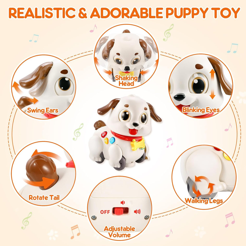 Hola Pull Along Learning Puppy 6–36 Months – Baby Toy with Lights, Music, Numbers & Shapes