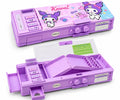 Multifunctional Double Side Pop-Up Pencil Box with 2-Digit Password Lock, Inbuilt Sharpener & Calendar Dial | Smart Compass Box for Kids