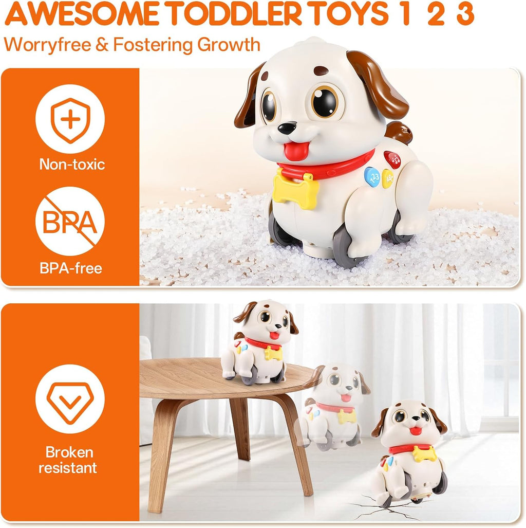Hola Pull Along Learning Puppy 6–36 Months – Baby Toy with Lights, Music, Numbers & Shapes