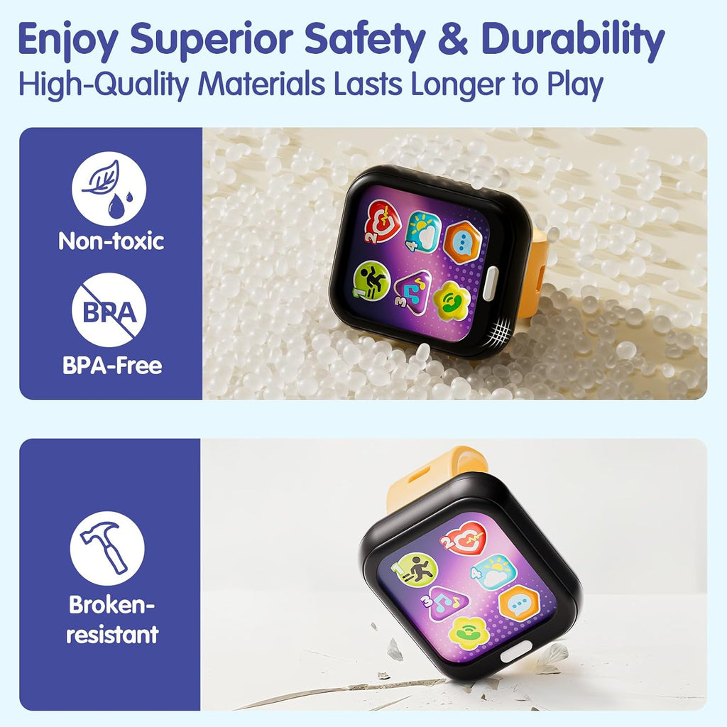 Hola Kids Learning Smartwatch Toy 12–60 Months – Pretend Play Sport Watch with Music, Sounds, Numbers & Shapes