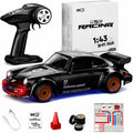 1:43 Alloy RC Drift Racing Car for Kids | 2.4GHz Remote Control Sports Car with Gyro | LED Lights, High Speed Stunt Drift Cars with Controller, Traffic Cones & Sticker Set, Birthday Gift for Boys.