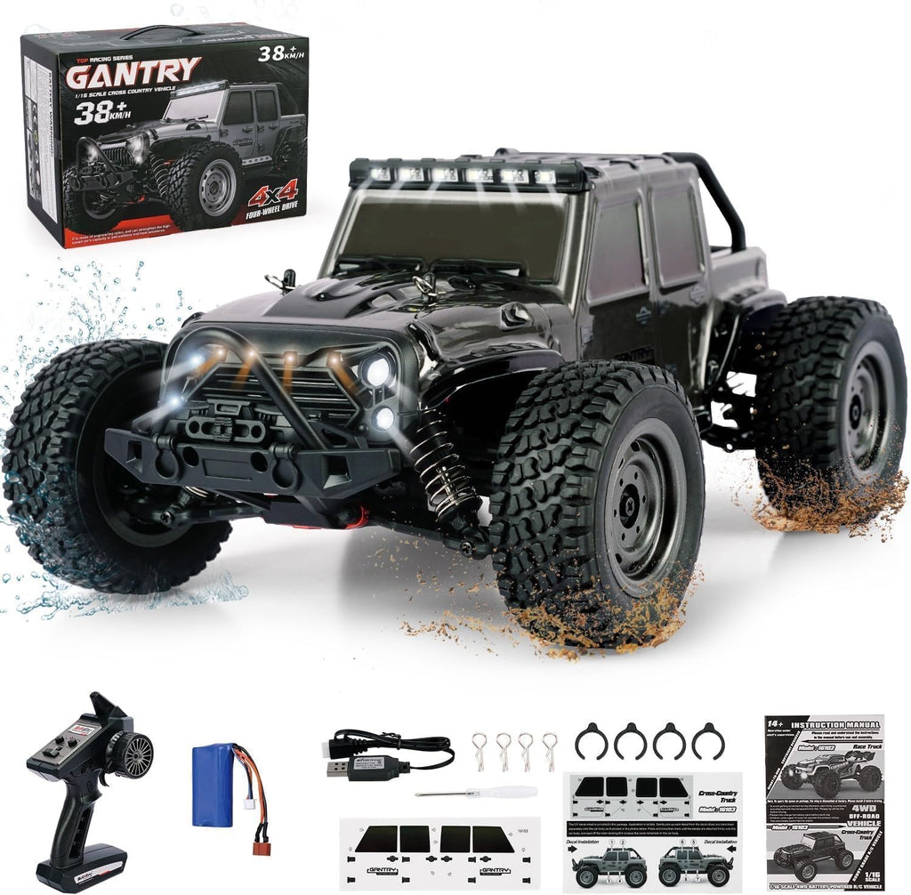 Gantry 1:16 High-Speed RC Cross-Country Truck - 4x4 Off-Road Racing Car