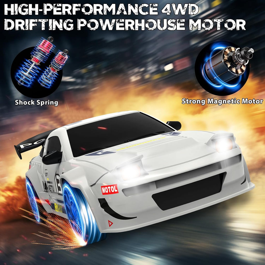 Break The Dawn 1:24 Scale 4WD High-Speed RC Drift Car — Multi-Player Racing Series with LED Lights