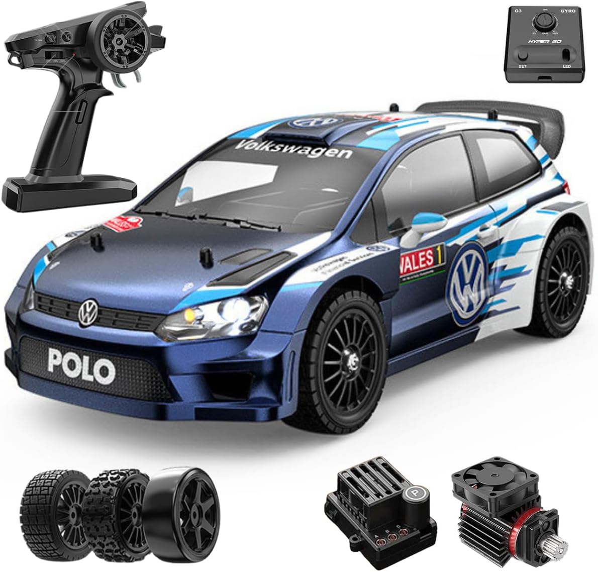 14304 Volkswagen Polo R WRC 1:14 Scale Brushless RC Rally Car – Official Licensed Model