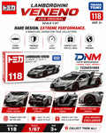 Tomica 118 Lamborghini Veneno Diecast Premium Toy Supercar Model in 1:67 Scale