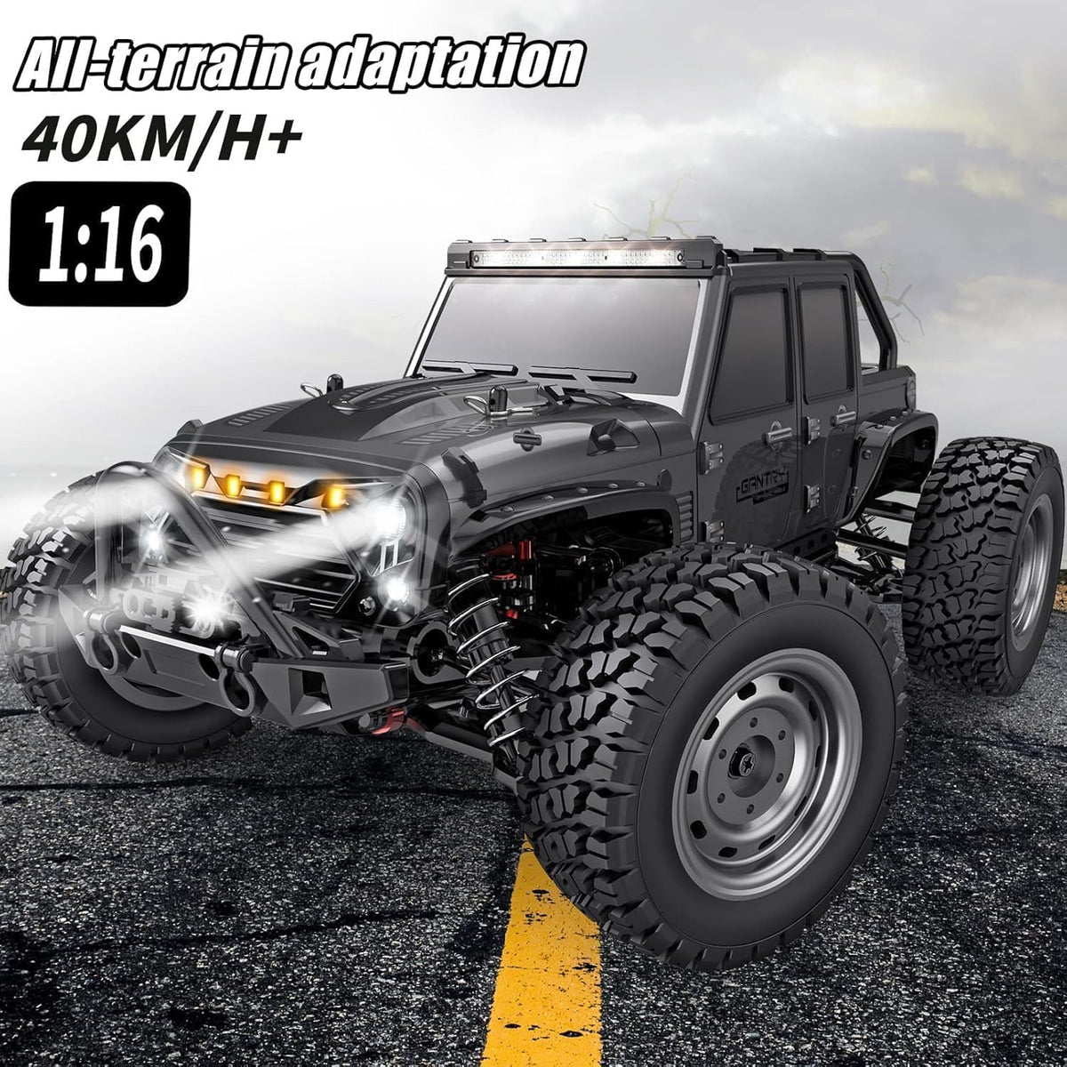 Gantry 1:16 High-Speed RC Cross-Country Truck - 4x4 Off-Road Racing Car