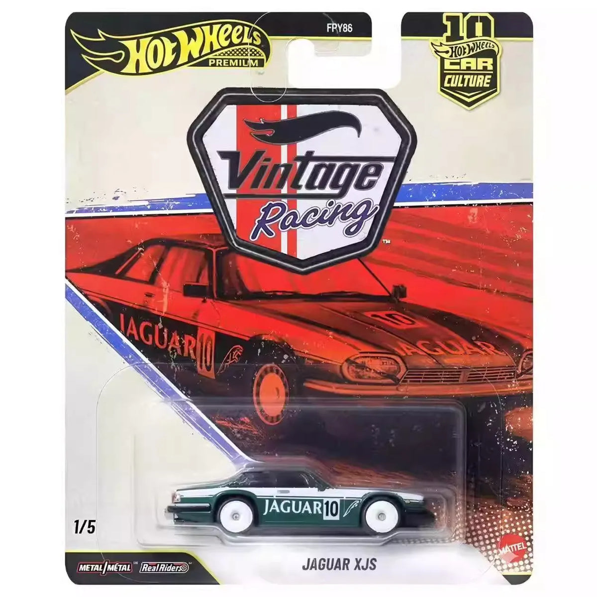 Imported Hot Wheels Premium Vintage Racing Assorted Vehicle Mini Car - 10 Pcs