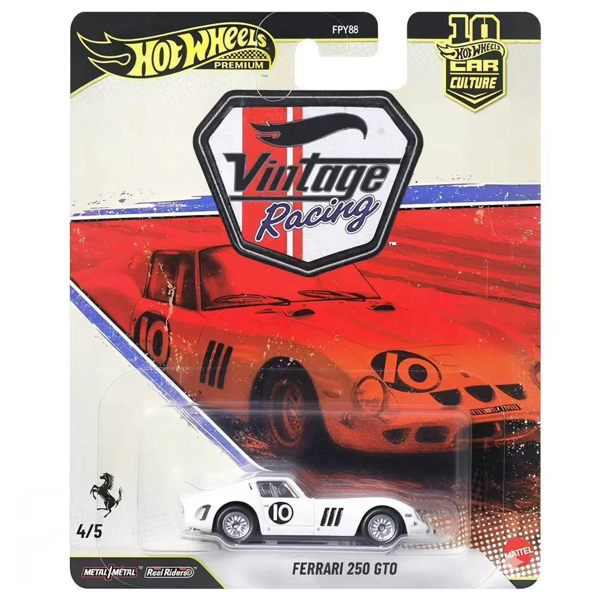 Imported Hot Wheels Premium Vintage Racing Assorted Vehicle Mini Car - 10 Pcs