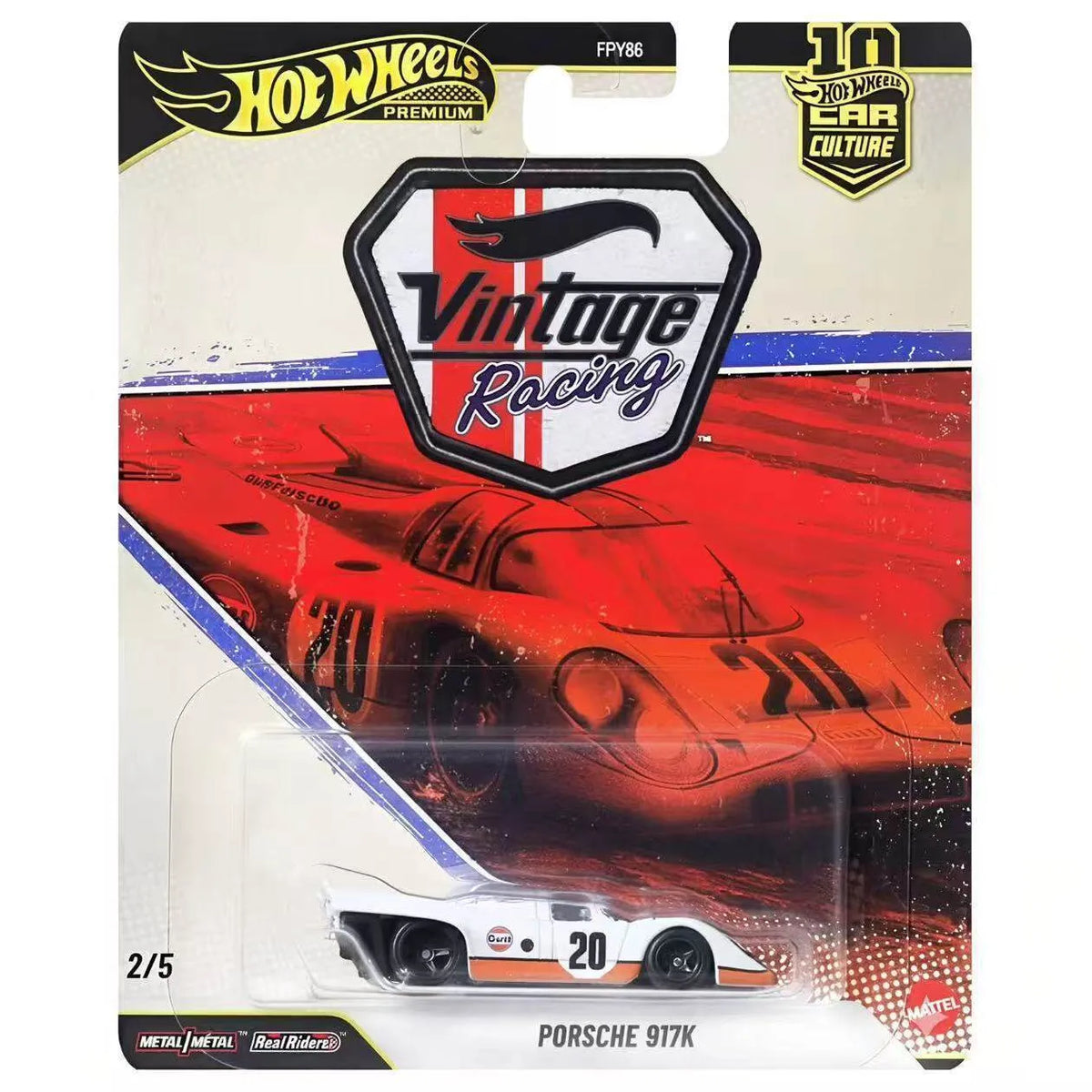 Imported Hot Wheels Premium Vintage Racing Assorted Vehicle Mini Car - 10 Pcs