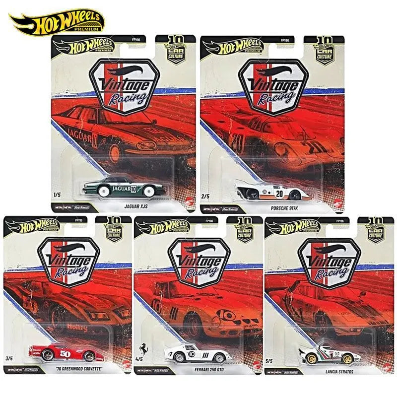 Imported Hot Wheels Premium Vintage Racing Assorted Vehicle Mini Car - 10 Pcs
