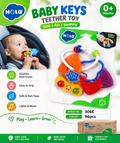 Hola Baby Keys Teether Toy for Babies 0+ Months – Safe Sore Gum Soothing Sensory Toy