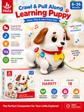 Hola Pull Along Learning Puppy 6–36 Months – Baby Toy with Lights, Music, Numbers & Shapes