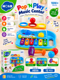 Hola Pop 'N Play Music Center for Toddlers 18M+ – Musical Xylophone & Ball Popping Toy