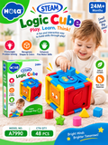 Hola STEAM Logic Cube for Toddlers 24M+ – Educational Shape, Colour & Logic Toy