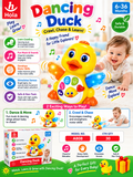Hola Dancing Duck Baby Toy 6–36 Months – Interactive Crawl & Chase Learning Toy