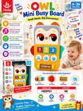 Hola Owl Mini Busy Board for Babies 6–36 Months – Interactive Learning Toy
