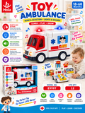Hola Toy Ambulance Bump & Go Medical Toy with 9 Tools – 18–60 Months