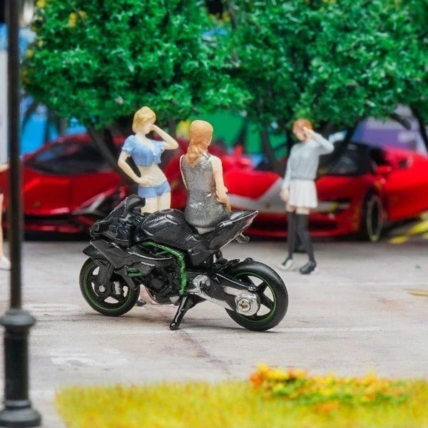 Kawasaki H2R 1:64 Scale Miniature Motorcycle Model | Detailed Sport Bike Collectible with Display Box | Motorcycle Model for Display & Collection