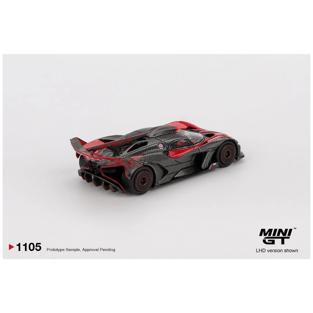 Imported Mini GT Blister #1105 Bugatti Bolide Red Die-Cast Car