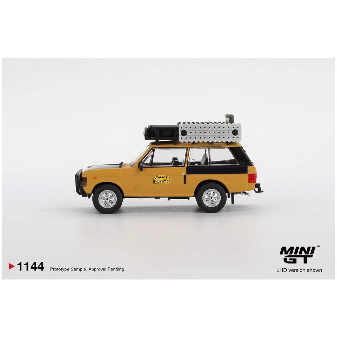 Imported Mini GT Blister #1144 Range Rover 1981 Camel Trophy Sumatra Die-Cast Car