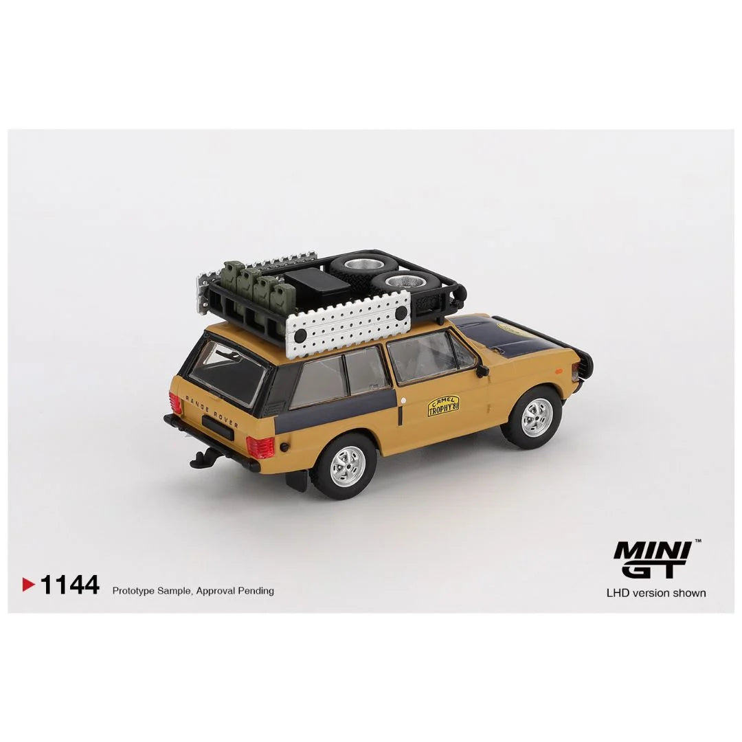 Imported Mini GT Blister #1144 Range Rover 1981 Camel Trophy Sumatra Die-Cast Car