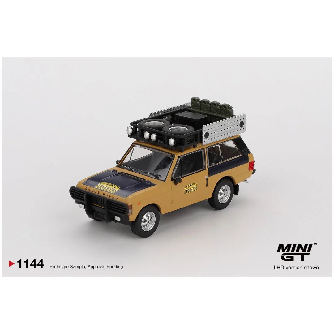 Imported Mini GT Blister #1144 Range Rover 1981 Camel Trophy Sumatra Die-Cast Car
