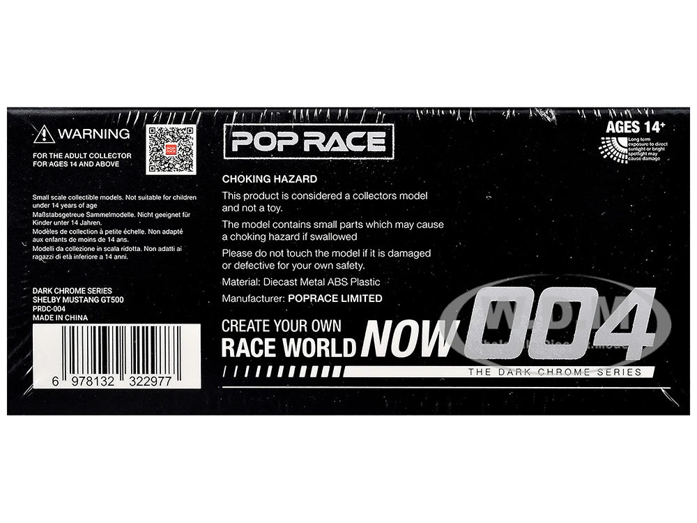 PRDC-004 = POP RACE Shelby Mustang GT500 Dark Chrome 1:64 | PRDC-004